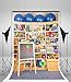 OFILA Kids Toys Store Backdrop 3x5ft Back to School Photos Blackboard Playground Children Birthday Party Decoration School Pupils Wallpaper Boys Girls Photos Digital Video Studio Props