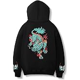 Niepce Inc Streetwear Men's Dragon Embroidered Heavyweight Graphic Hoodies