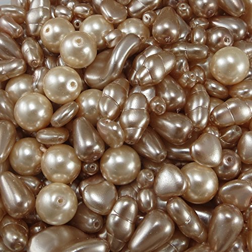 Bead ConceptsTM ½Lb Mix Czech Glass Pearls in Assorted Sizes - For All Your Jewelry Making Imaginations (Mauve Mix)
