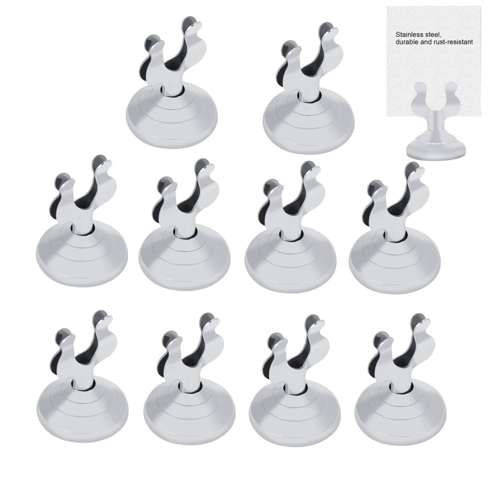 Beufee Table Number Holders, 10pcs Place Card Holders, Stainless Steel Table Sign Stand Photo Picture Holders Table Number Stand