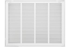 Howeall 24"W x 18"H [Duct Opening Size] Steel Return Air Filter Grille - Removable Face/Door for 1 inch Filters -HVAC Vent Cover Grill - White [Outer Dimensions: 26 5/8"W X 20 5/8"H]