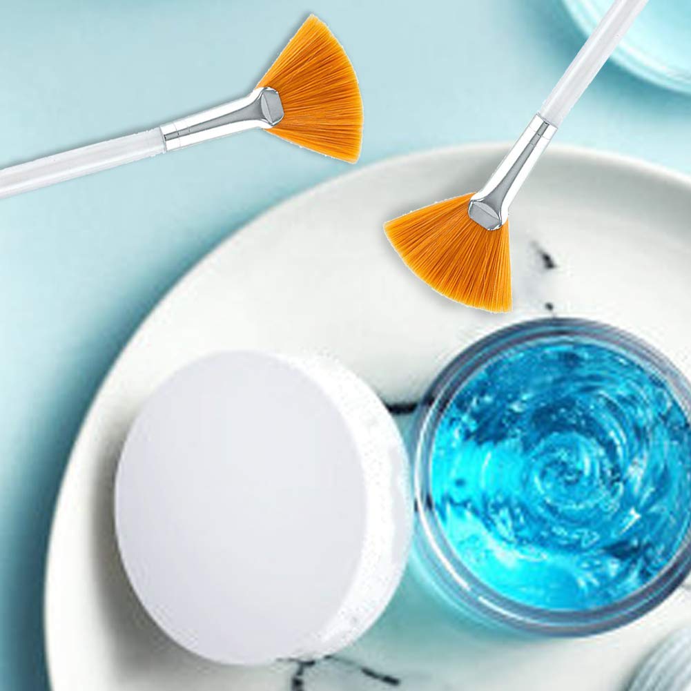 JeogYong 3 pcs Facial Brushes Fan Mask Brush Applicator, Soft Makeup Brushes Beauty Tools for Peel Mask Makeup: Beauty