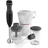 KitchenAid KHB2351OB 3-Speed Hand Blender, Onyx Black