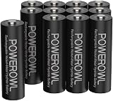 POWEROWL AA Rechargeable Battery 2800mAh NiMH 12 Pack 1.2V High Capacity
