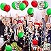 80 Piece 12 Inch Confetti Latex Balloons Event Party Supplies St Patrick's Day 4th July Labor Day Mardi Gras Wedding Birthday Baby Shower Balloons (Christmas Red, Christmas Green)