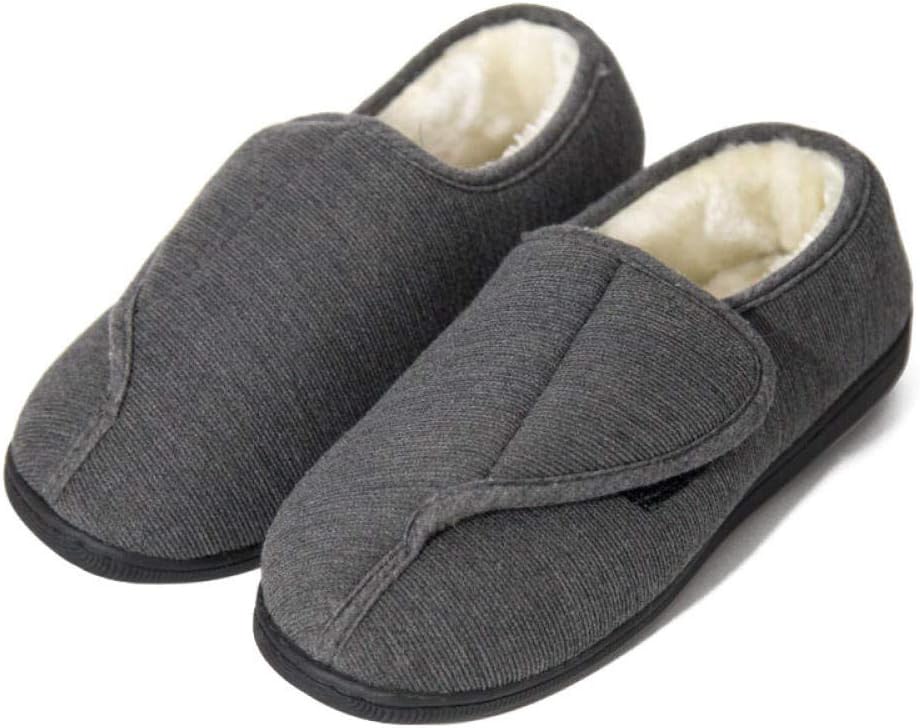 B/H Diabetiker Hausschuhe,Winterschuhe für ältere Menschen mit geschwollenen Füßen, verstellbare