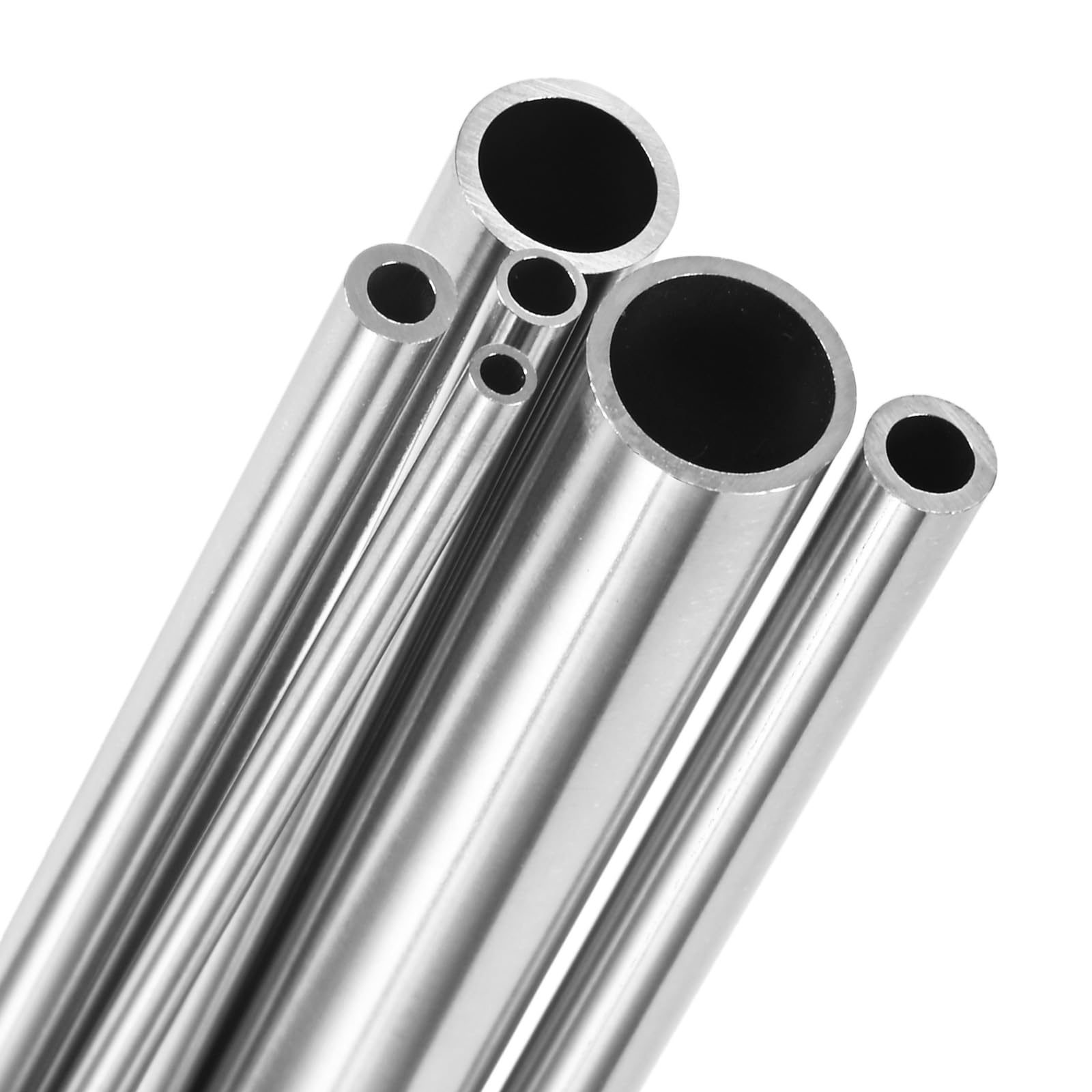 Photo 1 of ****MISSING PIECES*** M METERXITY 300mm 304 Stainless Steel Tube, 3mm 4mm 5mm 6mm 10mm 12mm OD 0.5mm/1mm Wall Thick Seamless Straight Metal Pipe Tubing for Construction/Machining/Crafting [Set of 6 Sizes]