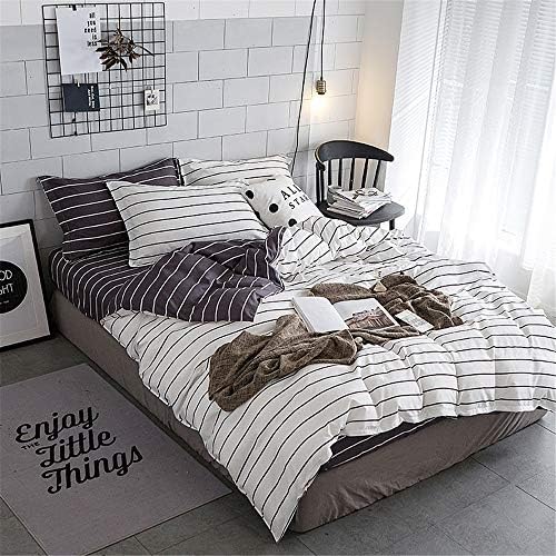 Children Bedding Set Duvet Cover 4 Piece,DOTBUY 1 x Quilt Case 2 x Pillowcases 1 x Flat Sheet for Single Double King Size Bed Non Iron Fiber Soft Bedroom Set (Single-135x200cm+160x230cm+50x75cm, Blue)