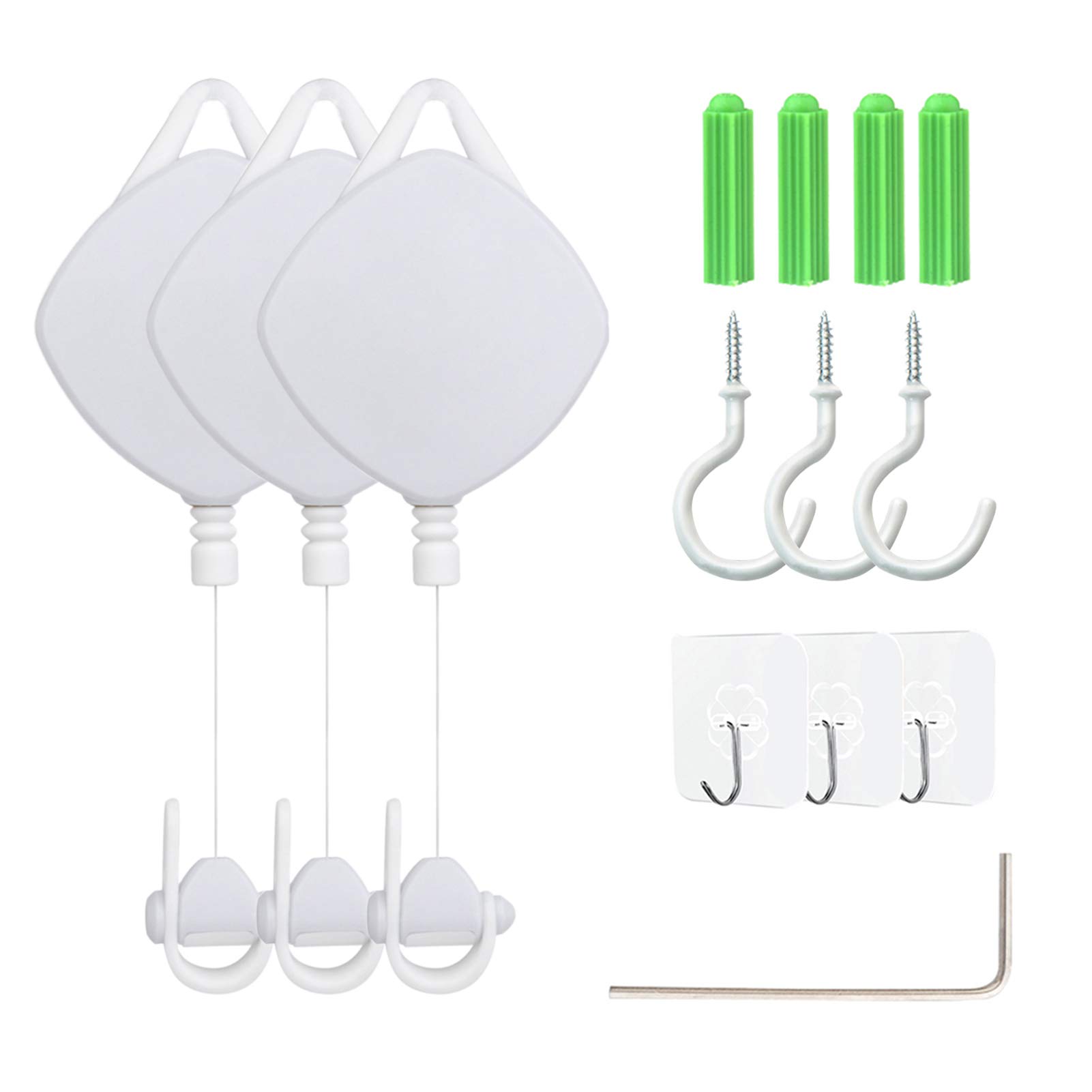 Ourine VR Pulley Cable Management Retractable Ceiling Pulley System Compatible for HTC Vive/Rift S/Oculus Quest2 VR Accessories
