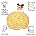 Stuffed Animal Storage Bean Bag - Toy Storage Bag EXTRA LARGE Size 38-inch - Soft Cotton Canvas Plush Toy Organizer - BeanBag Chair for Kids - Great for Covers Plush Toys Towels Clothes