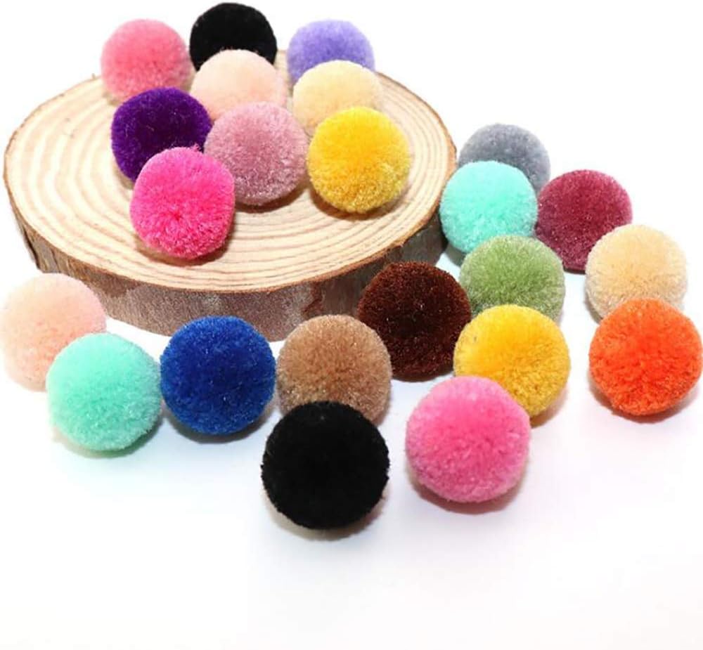 100 Pieces 6 mm Pom Poms for Craft Making,Assorted Pompoms Multicolor Arts and Crafts Pom Poms Balls,Hobby Supplies and DIY Creative Crafts Decorations