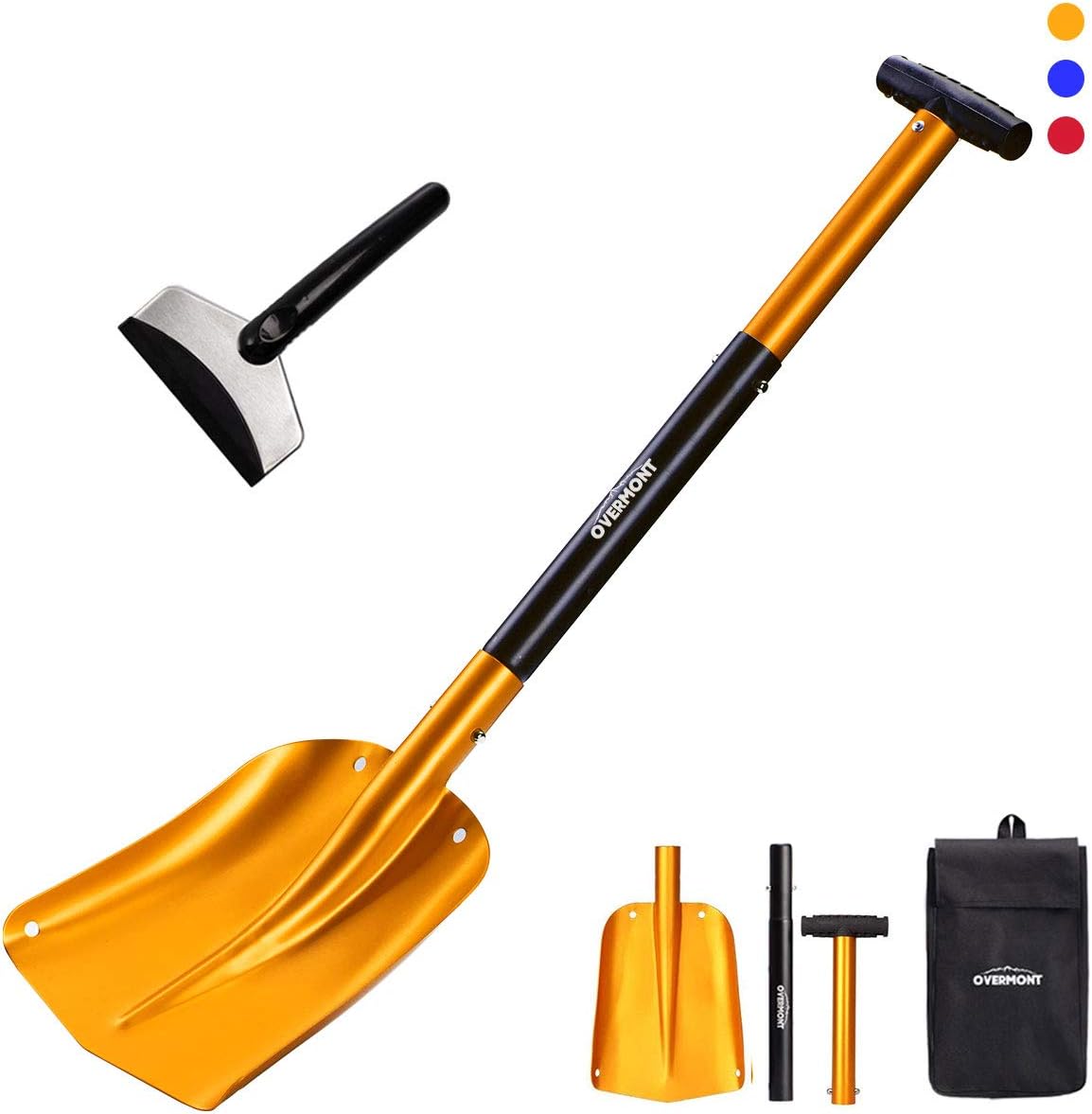 Amazon.co.jp Overmont Telescopic Snow Shovel, Aluminum Alloy, Snow Shovel, Snow Shovel