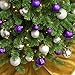KI Store Purple Christmas Balls 34pcs 2.36-Inch Christmas Tree Decoration Ornaments for Halloween Xmas Tree Holiday Wreath Garland Decor Ornaments Hooks Included