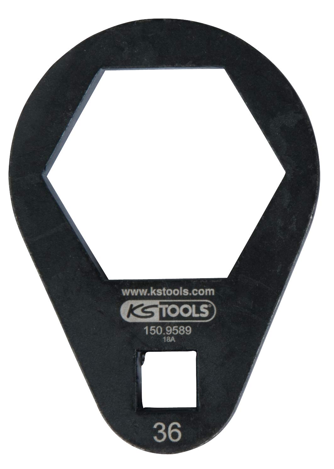 KS Tools 150.9589 3/8 Inch Socket Ring Spanner Extra Flat 36 mm