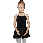 MdnMd Toddler Girls Ballet Dance Leotards Skirt Ballerina Ballet Outfit Dresses Camisole Puff Sleeve