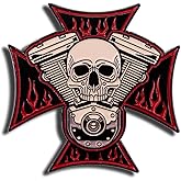 Skull Pin, Funny Lapel Pin for Men, Halloween Brooch for Men Women Fashion, Black Red Cross Skeleton Enamel Pins, Goth Brooches, Hat Pins, Punk Backpack Pins for Bags Backpacks Sambas Socks Shoes Cosplay Hats Gifts for Christmas Birthday Party