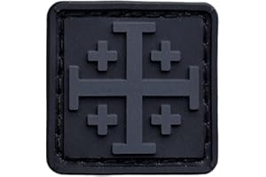 Jerusalem Cross PVC Morale Patch – Mini Holy Cross Subdued Tactical Morale Patch