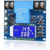 Low Voltage Cutoff Controller DC 6-60V 30A，Low Voltage Disconnect Protection Module with LC Display,for Lead Acid Lithium Battery Solar System
