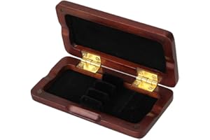 SKY MUSIC Maroon Wooden Oboe Reed Case with Smooth Surface for 3pcs Oboe Reeds(CASE ONLY)