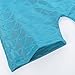Colorful Ribbons Rainbow Mermaid Leotard Gymnastics Biketard for Little Girl, Blue/Pink, 140(8-9Y)
