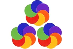 SIFENYU Spot Markers 9Inch 10 Inch 6pcs 18pcs Rubber Agility Dots Flat Cones Non Slip Sports Dots Floor Spots Agility Markers for Kids Soccer Football Basketball Speed Agility Training, Classroom Activities