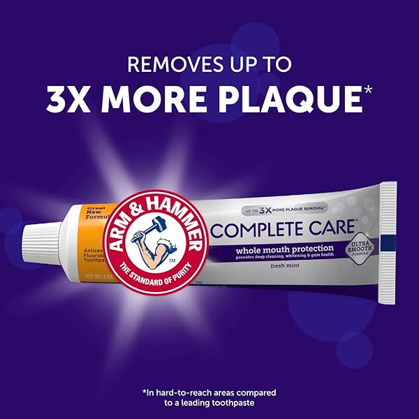 ARM & HAMMER COMPLETE CARE TOOTHPASTE, FRESH MINT FLAVOR, WHOLE MOUTH PROTECTION, 6.0OZ (4-PACK)