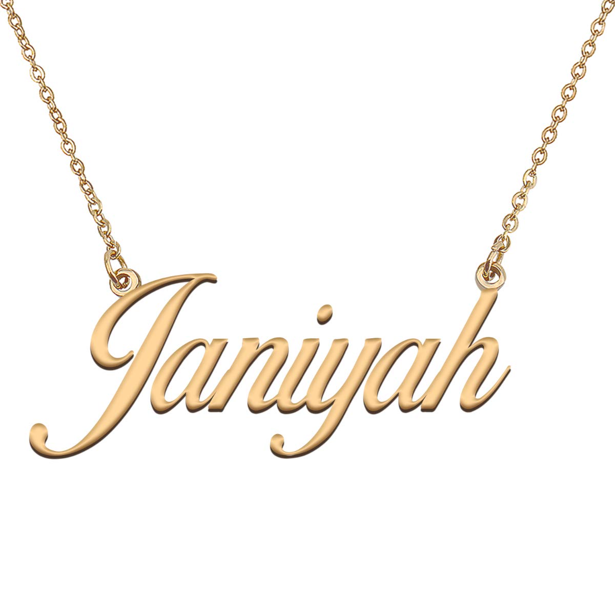 HUAN XUN Customized Custom Simple Any Name Necklace