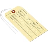SmartSign Toe Identification Tag for Coroner and Funeral, 5.25" x 2.625" Durable Manila Cardstock with Reinforced Hole, Pre-Strung - Pack of 100 Tags