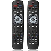(2-Pack) for Philips TV Remote Replacement, Compatible with All Philips LED/LCD/HDTV/UHD Smart TVs (NH500UP)