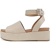 Soda “Magic” ~ Women Round Toe Single Band Platform Sandal with Adjustable Ankle Strap