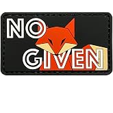 Saspatch No Fox Given PVC Morale Patch Funny Tactical Gear Accessory | Soft Flexible PVC | 1.6x2.8 Inch | Hook-and-Loop Backing | Waterproof &amp; Fade-Resistant | For Tactical Gear &amp; EDC