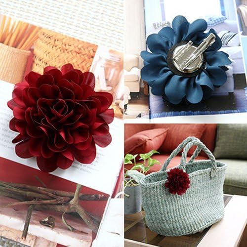 Roooms Girl's Fashion Flower motif clip and brooch cosage Brown