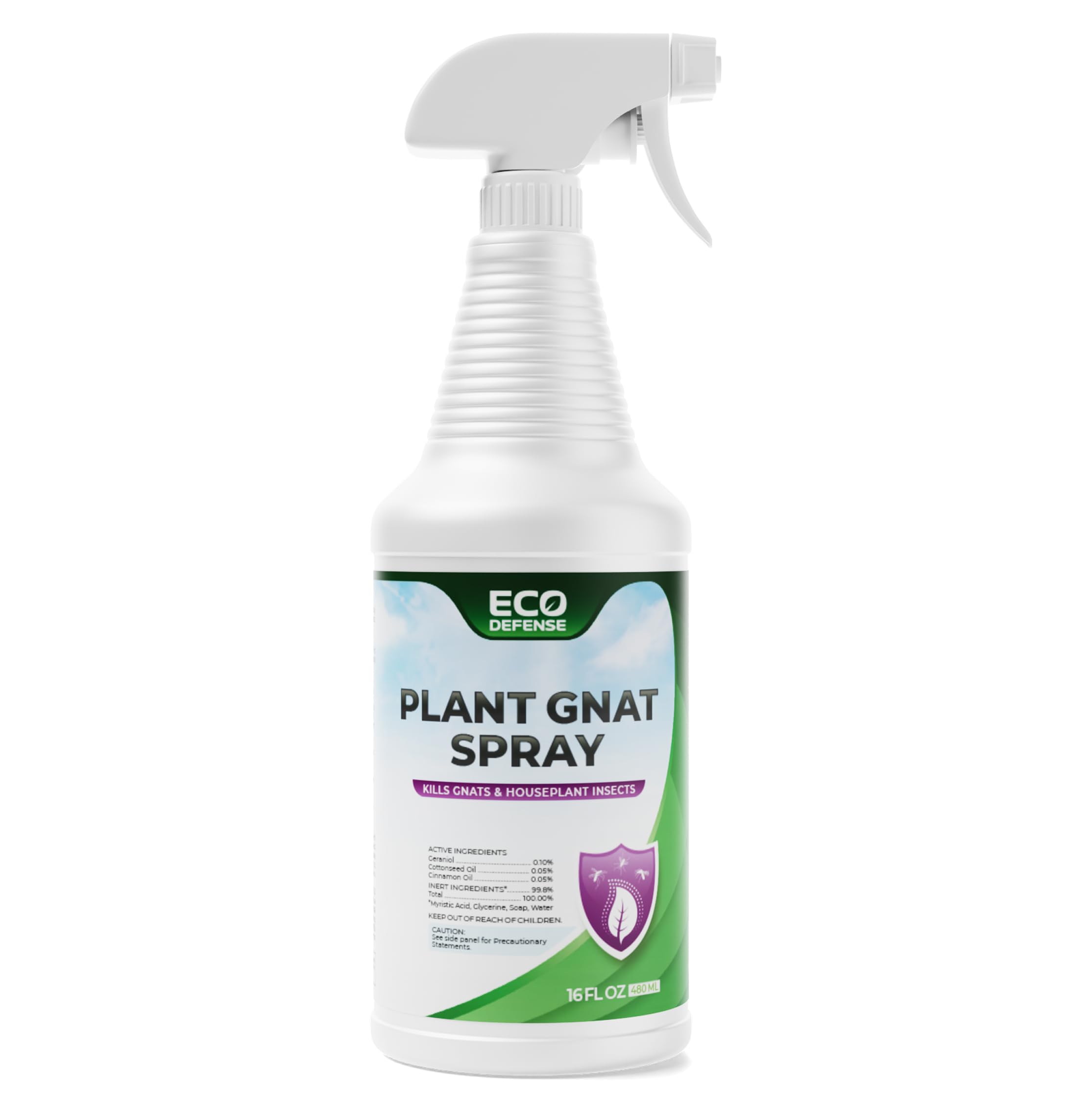 Photo 1 of Eco Defense Gnat Spray for Indoor Plants – Fungus Gnat Killer & Houseplant Insect Control – Plant-Based Bug Spray for Houseplants & Indoor Gardening