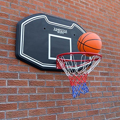Wall Mounted Basketball Backboard Full Size Hoop Net Heavy Duty JumpStar