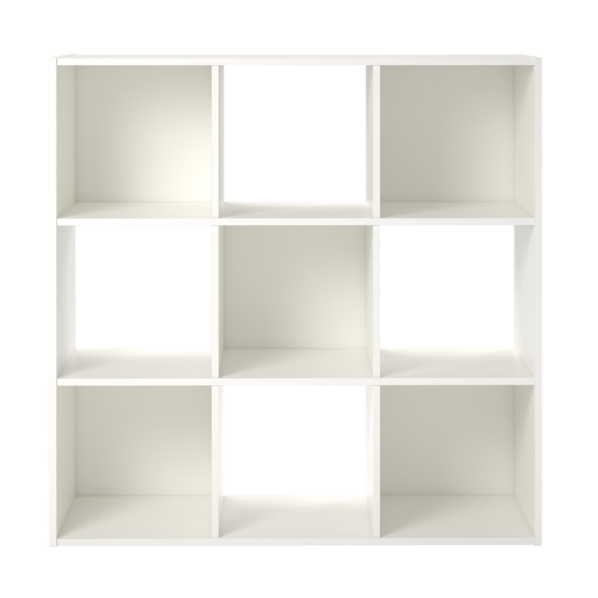 RealRooms Tally 9 Cube Bookcase, White LAVORIST