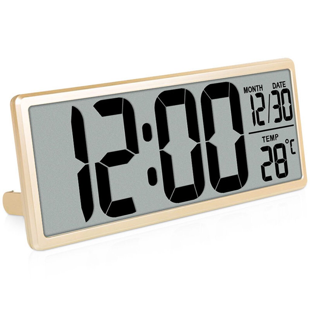 限定製作 クリエイティブな怠惰なリビングルームの寝室の目覚まし時計 シンプルでスタイリッシュな正方形の液晶画面片面サイレントウォールクロッククロック Color Gold B07fl5jpnb Gold Gold Hermescolleges Ca