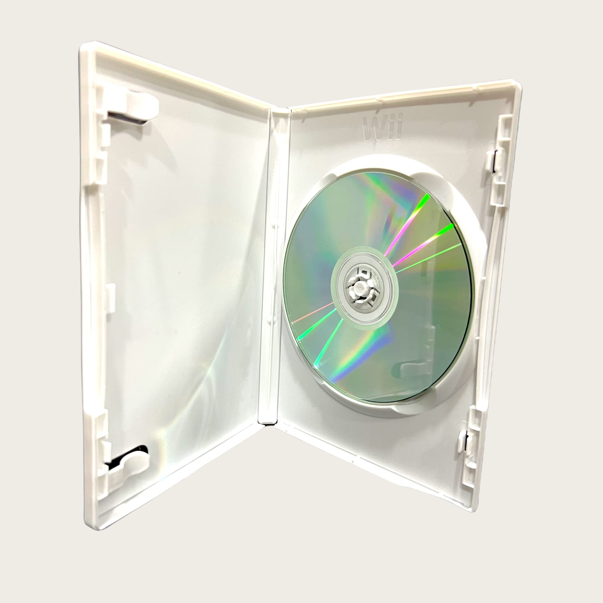 White Wii DVD Storage Cases sleeve 14mm -100 Pack ~ replacement cases for Nintendo Wii Games/Discs By Dragon Trading®