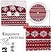 The Nova - Christmas Tree Skirt and Star - 48 inch Large - Khaki Colorful Xmas Burlap Tree Skirts with White Snowflake Printed