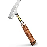 ESTWING Tinner's Hammer - 18 oz Sheet Metal Hammer with Forged Steel Construction & Leather Grip - T18