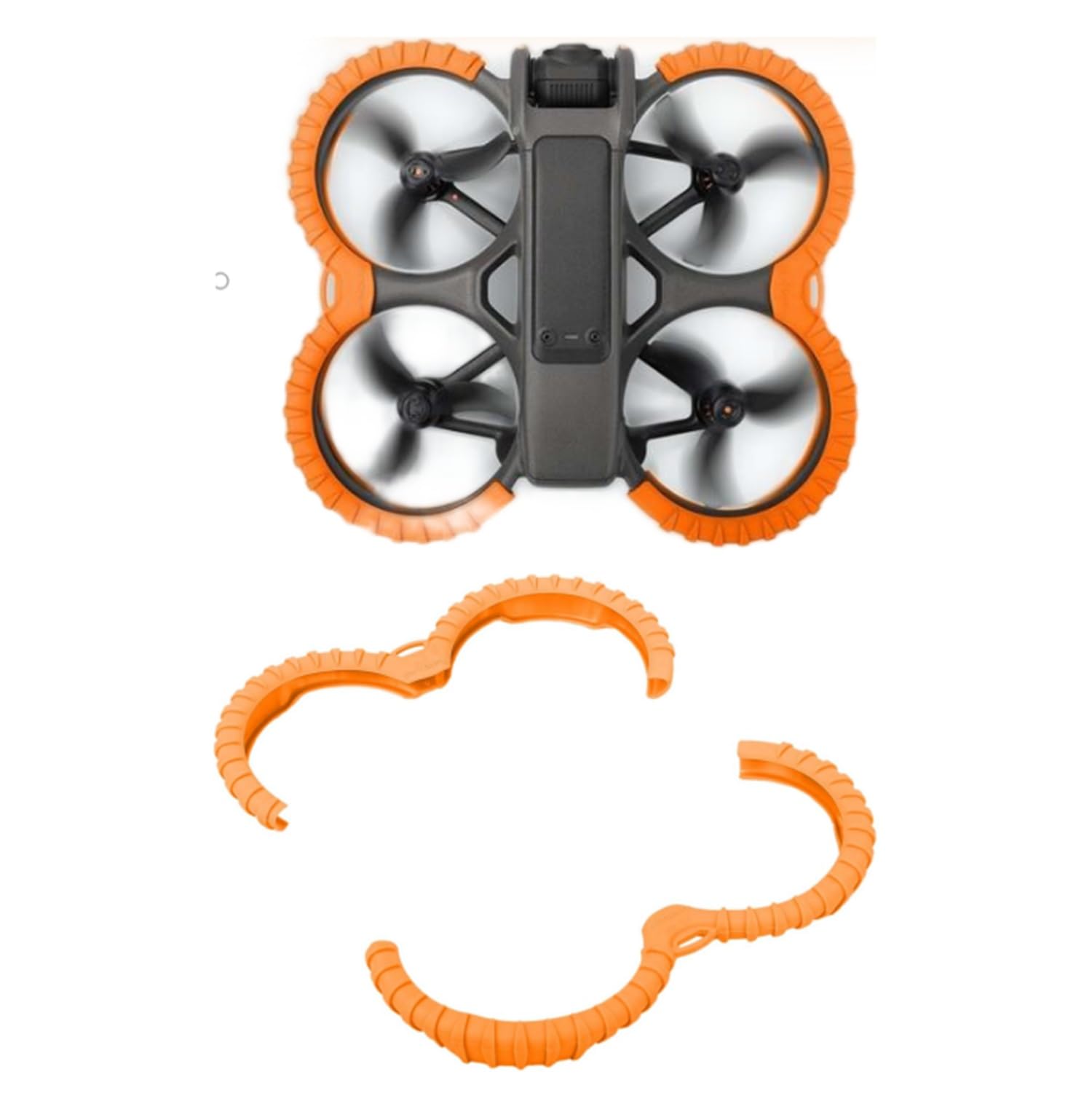 Propeller Guard Protector for DJI Avata 2,Anti-Collision Prop Bumper TPU Protective Cover Ring for Avata 2 Drone Accessories (Orange)