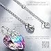 NINASUN Heart Necklace for Women 925 Sterling Silver Pendant Swarovski Purple Crystals Fine Fashion Costume Jewelry Birthday Anniversary Gifts Her Lady Girls Girlfriend Wife Sister Mum Mother Friend