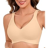 Xcutting Womens Wireless Bras for Women No Underwire Push Up Bra Seamless Full Coverage Everyday Bras Regular and Plus Size