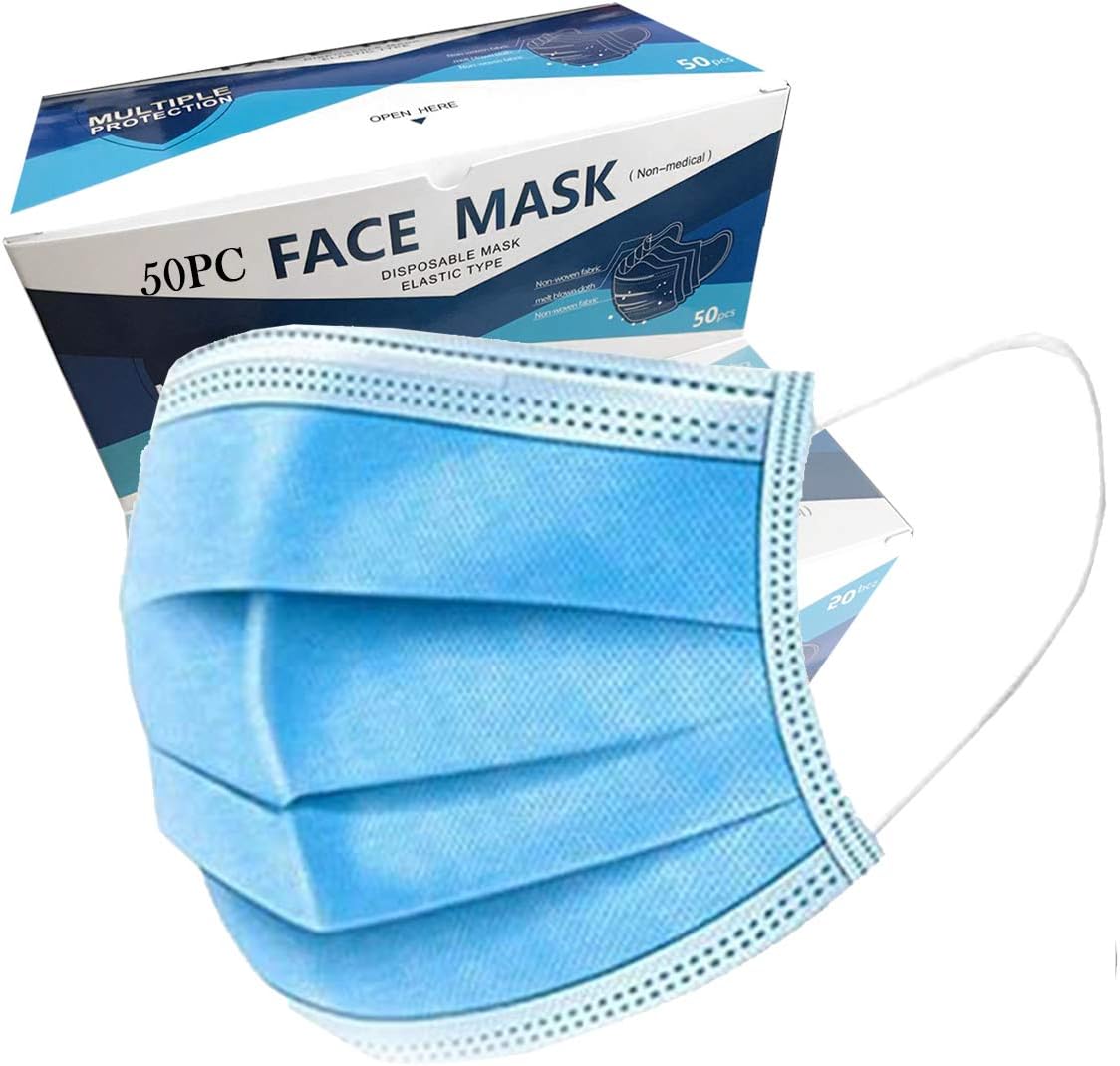 Download X Cheng Face Mask Disposable Face Mask Non Woven Disposable 3 Ply Earloop Amazon Com PSD Mockup Templates