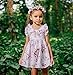 Flofallzique Girls Beach Floral Princess Dress with Rose Girl Kids Clothes（Purple） (3, Purple)