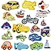 Random 24pcs Bus Car Iron-on or Sew-on Embroidered Patch Motif Applique Set (Mixed Colors Set 23)