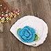 Foxnovo Cute Blue Flower Baby Infant Newborn Hand Knitted Crochet Hat Costume Baby Photograph Props