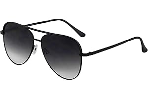 FLAWLESS EYEWEAR Flawless Large Flat Lens Mirror Gradient Lens Aviator Sunglasses for Men and Women