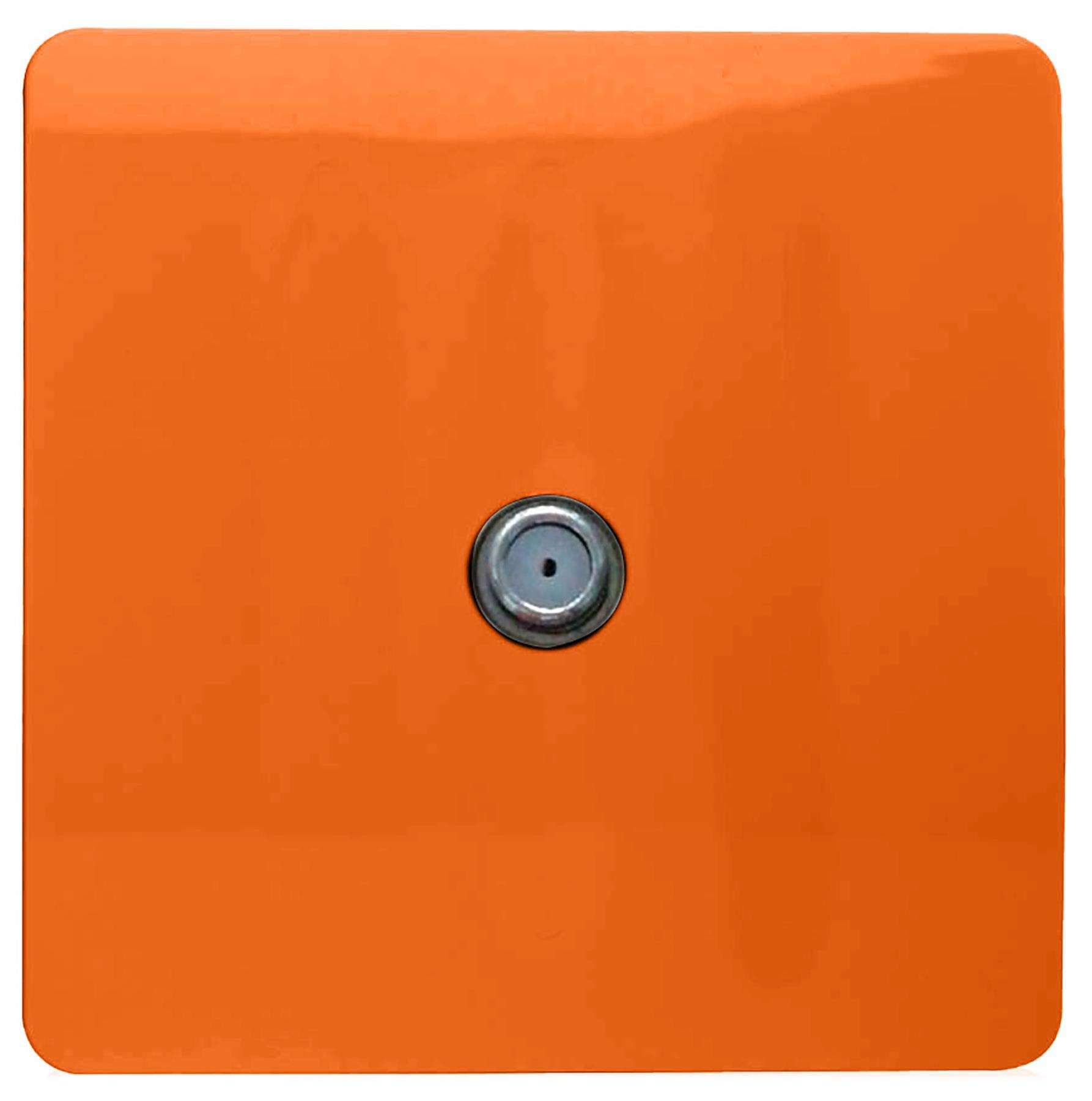 Trendi 1 Gang Artistic Modern Glossy Screwless Television Satellite Socket Orange