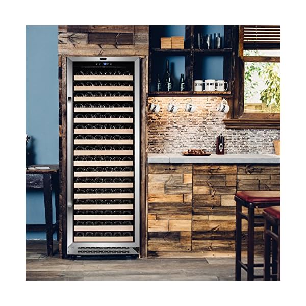 Whynter-BWR-1662SD-166-Built-in-or-Freestanding-Stainless-Steel-Compressor-Large-Capacity-Wine-Refrigerator-Rack-for-Open-Bottles-and-LED-Display-One-Size-Black