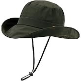Waterproof Bucket Hats for Women Men Foldable Brim UPF 50+ Floppy Cowboy Rain Hat UV Protection Boonie Sun Hats for Hiking